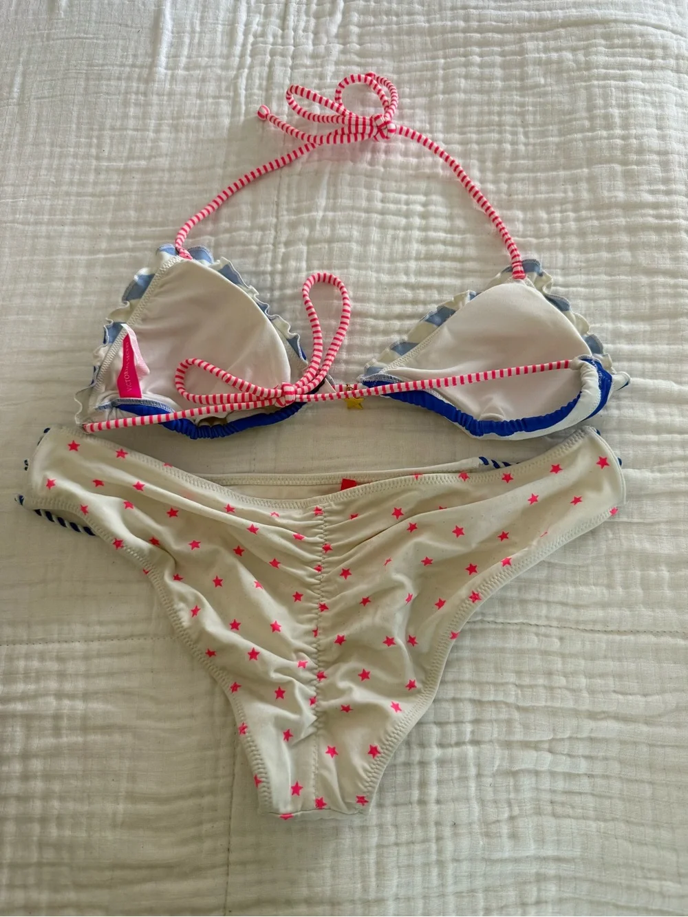 Victoria’s Secret Patriotic Red, White & Blue Cheeky Scrunchbutt Bikini Set S/M